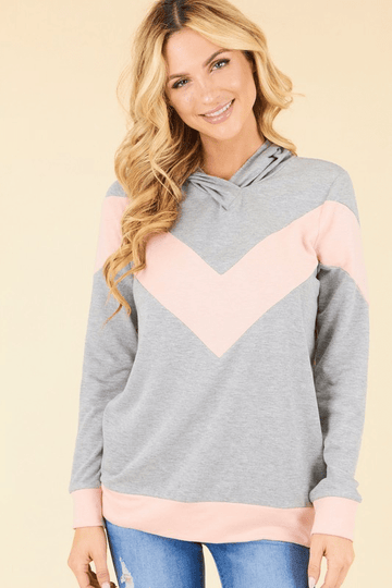BAILEY PINK AND GRAY HOODIE